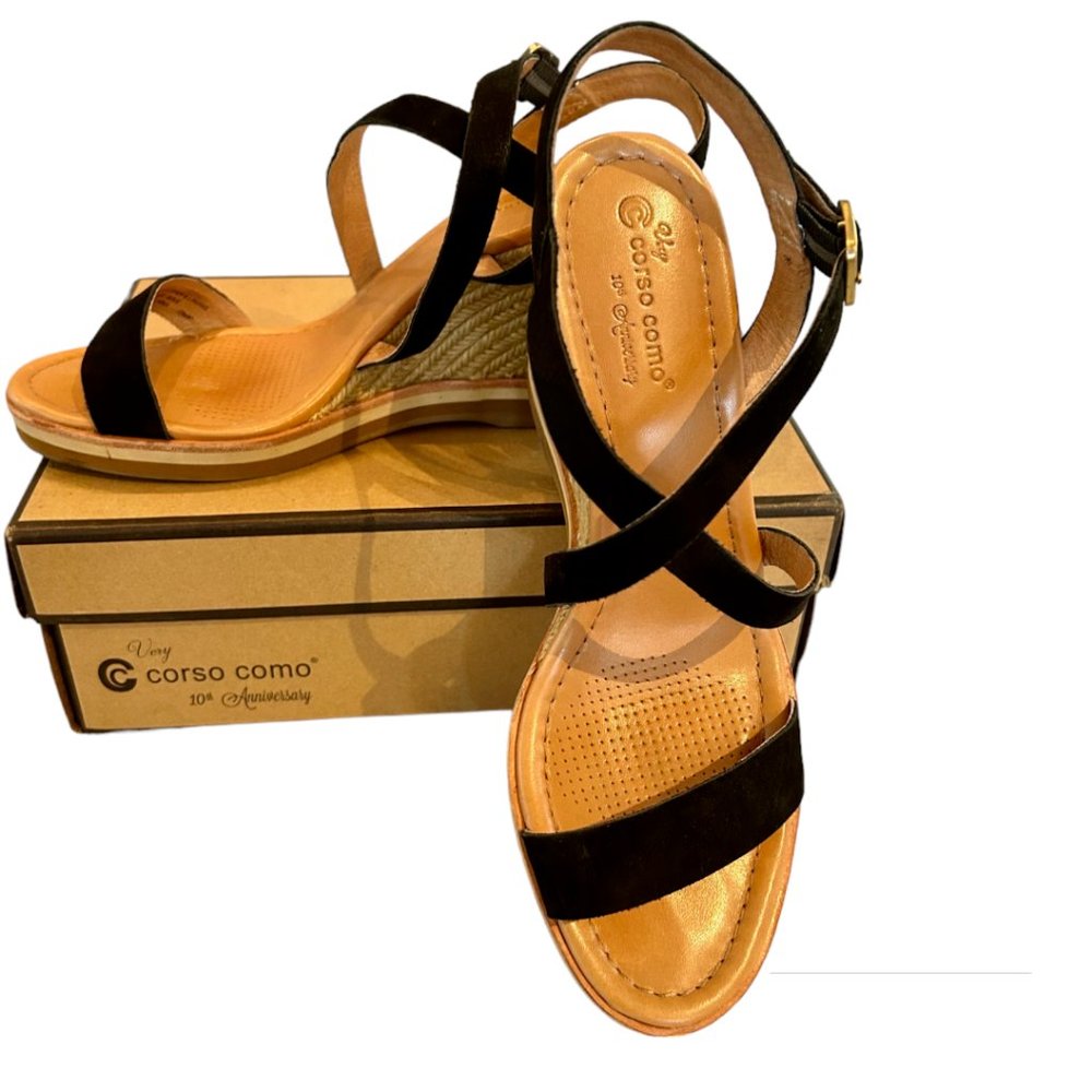 Corso Como Black Wedge Espedrilles 10